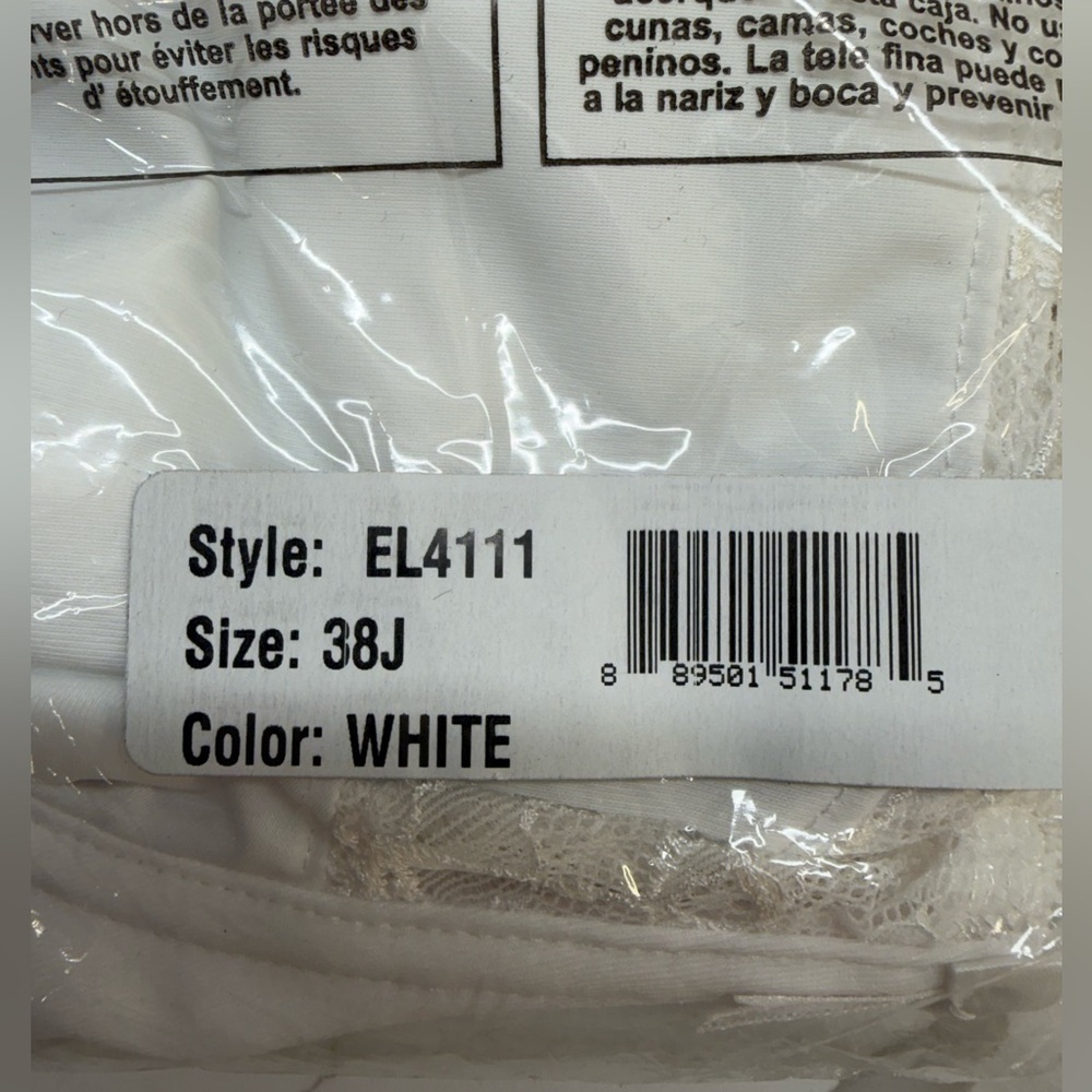✨ NWT Elomi Morgan Underwire Banded Bra — White Lace US 38M | UK 38J - Picture 8 of 8